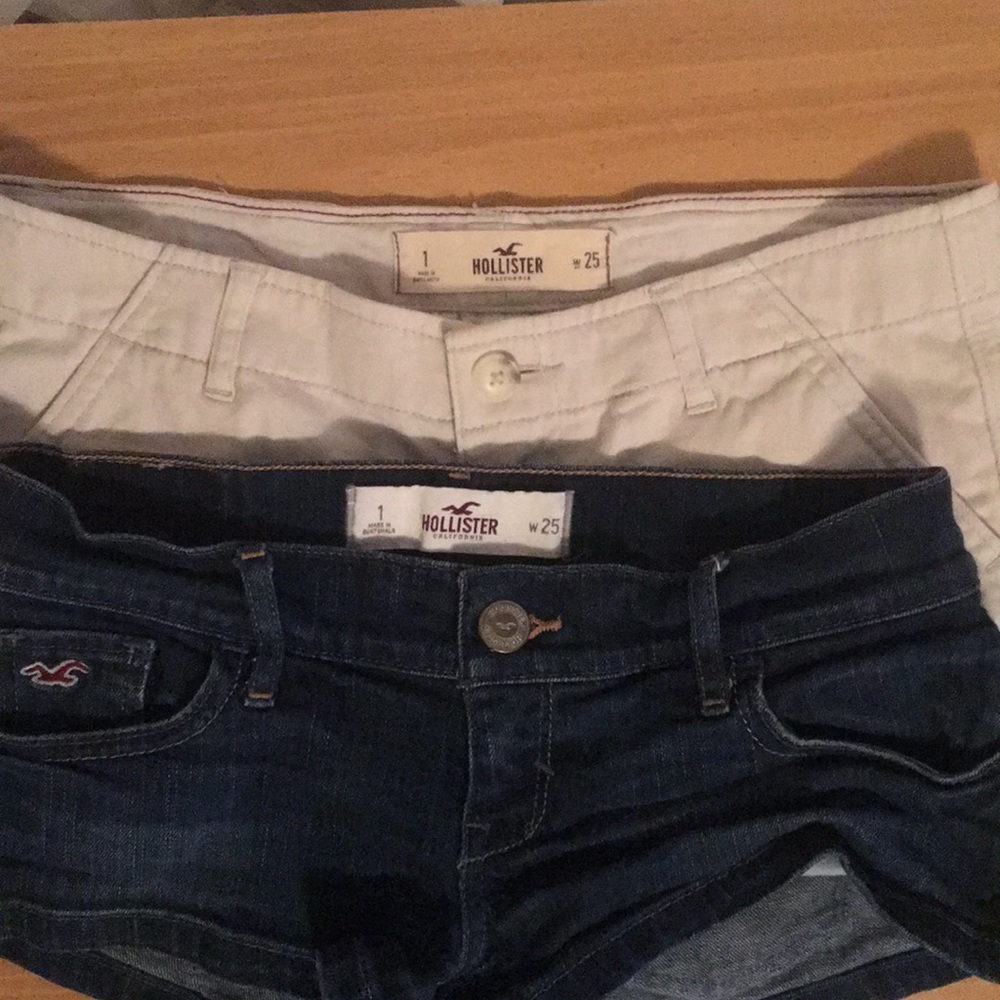 Hollister jean shorts-2 PAIRS!